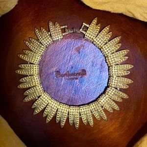 Vintage Gold Tone Articulated Link Bracelet.